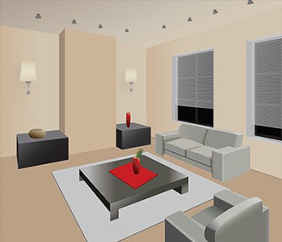 Image of room with lighting examples